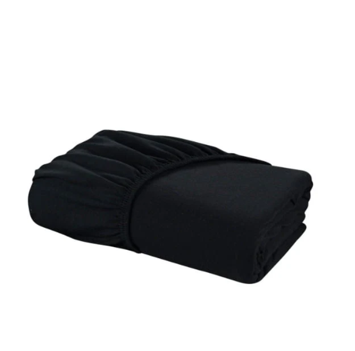 Jersey Bed Fitted Sheet - Black