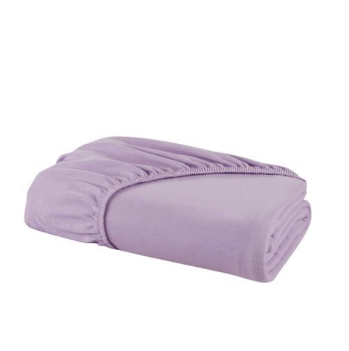 Jersey Bed Fitted Sheet - Light Purple