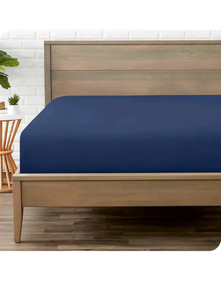 Jersey Bed Fitted Sheet - Blue