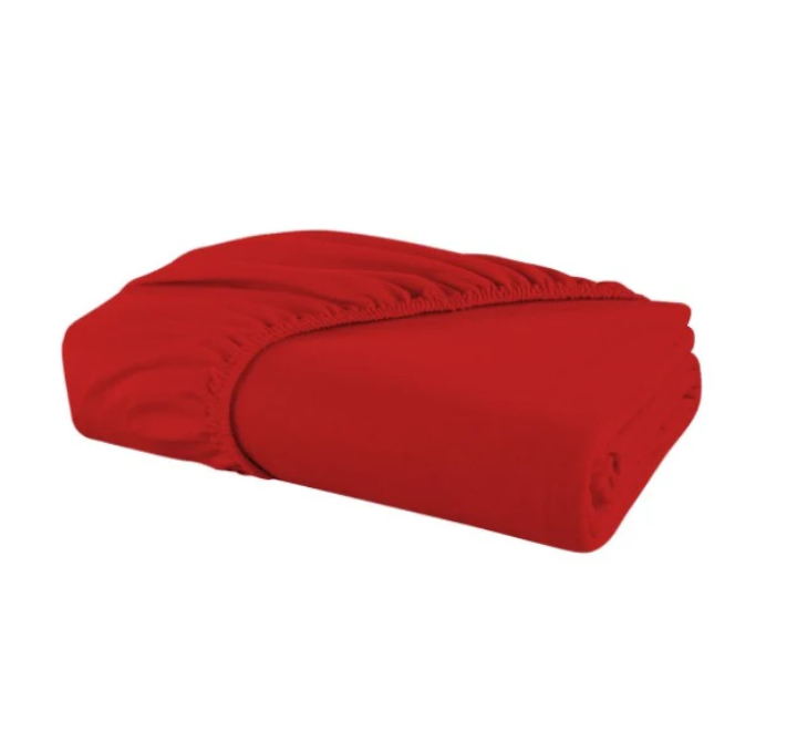 Jersey Bed Fitted Sheet - Red
