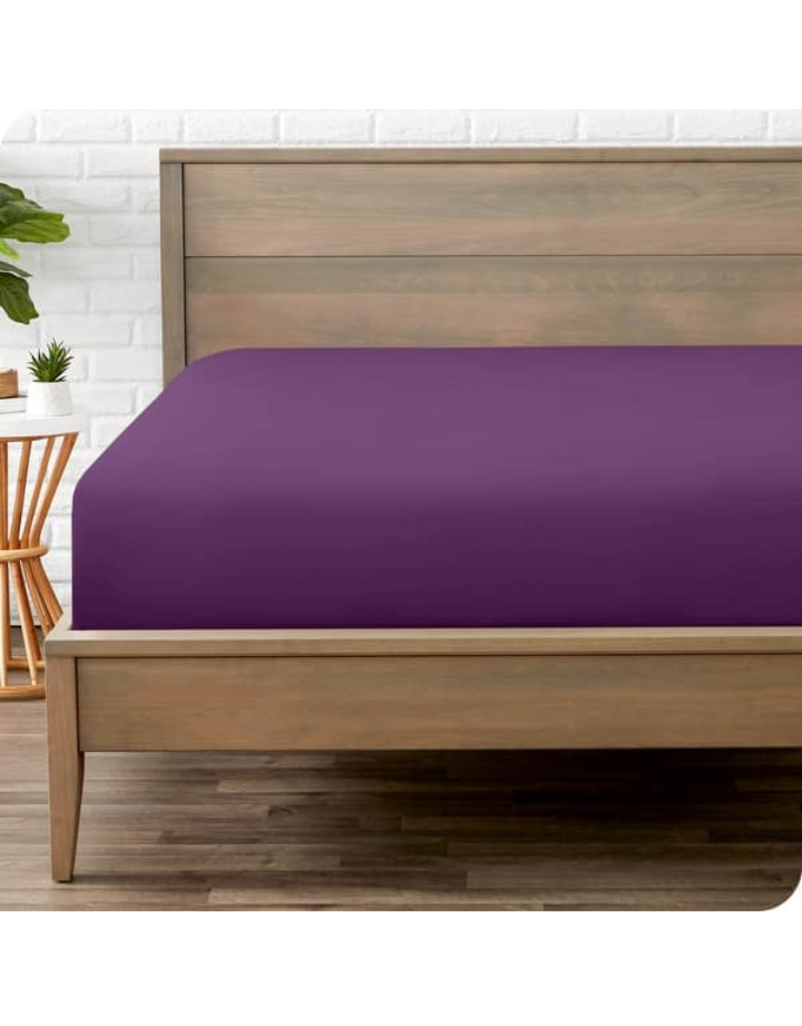 Jersey Bed Fitted Sheet - Purple