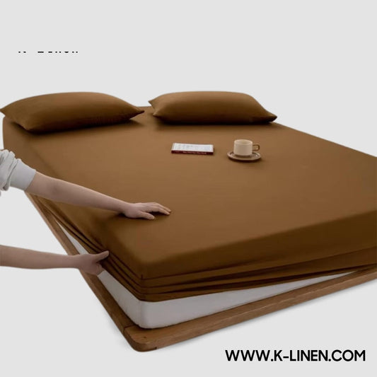 Jersey Bed Fitted Sheet - Brown