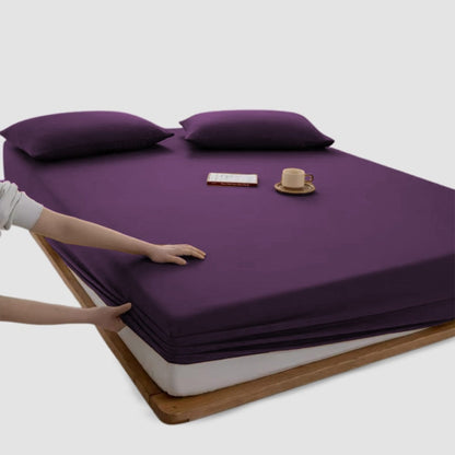 Jersey Bed Fitted Sheet - Purple