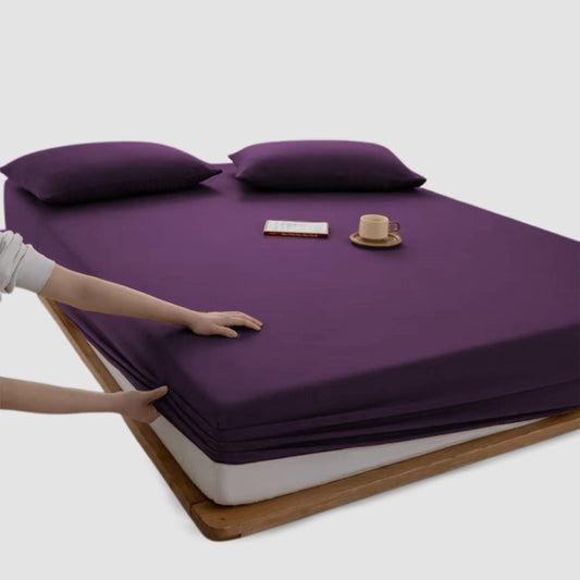 Jersey Bed Fitted Sheet - Purple