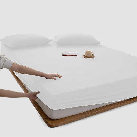 Jersey Bed Fitted Sheet - White