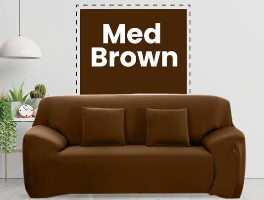 Jersey Sofa Cover - Medium Brown