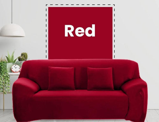 Jersey Sofa Cover - Red