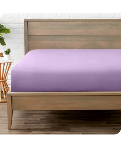 Jersey Bed Fitted Sheet - Light Purple