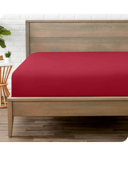 Jersey Bed Fitted Sheet - Red