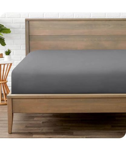 Jersey Bed Fitted Sheet - Grey