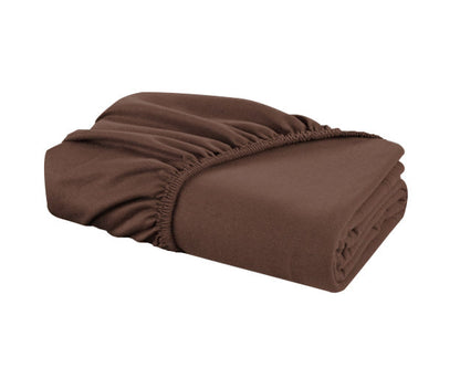 Jersey Bed Fitted Sheet - Brown